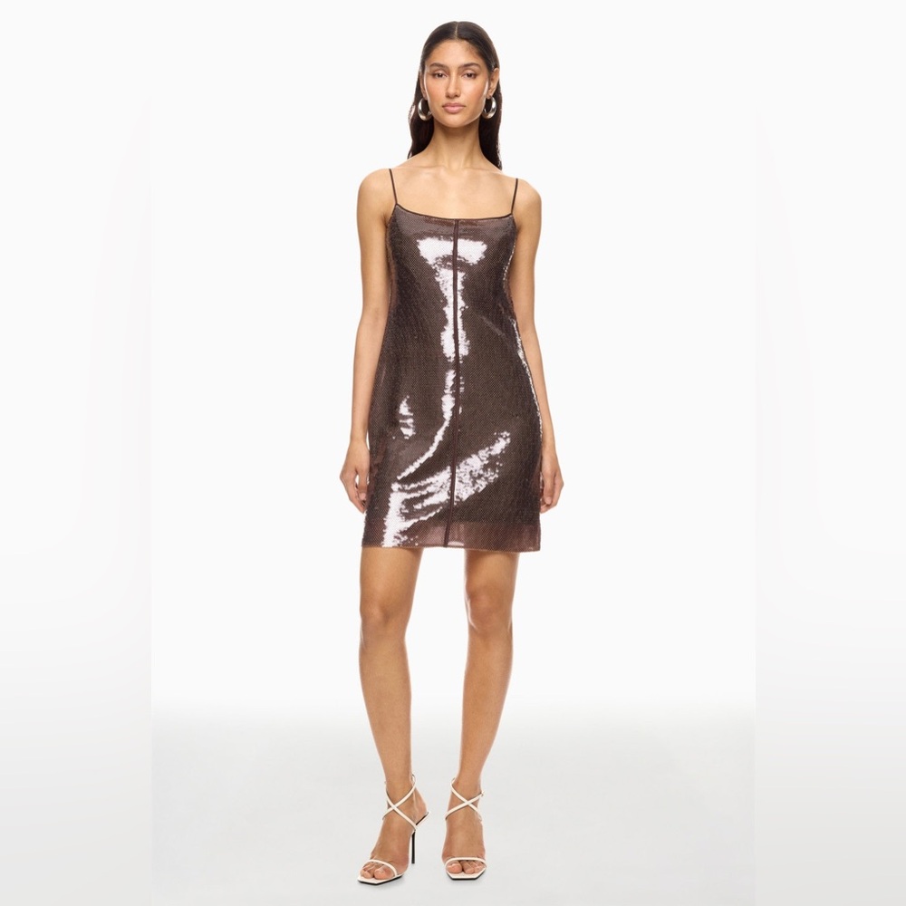 A.L.C. Shimmering Brown Mini Dress